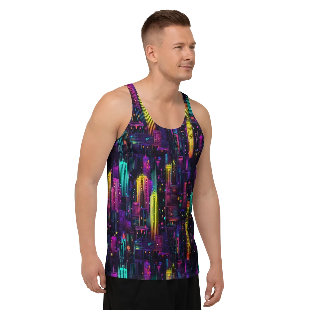Neon Vertical on Men's Tank Top — Right Front