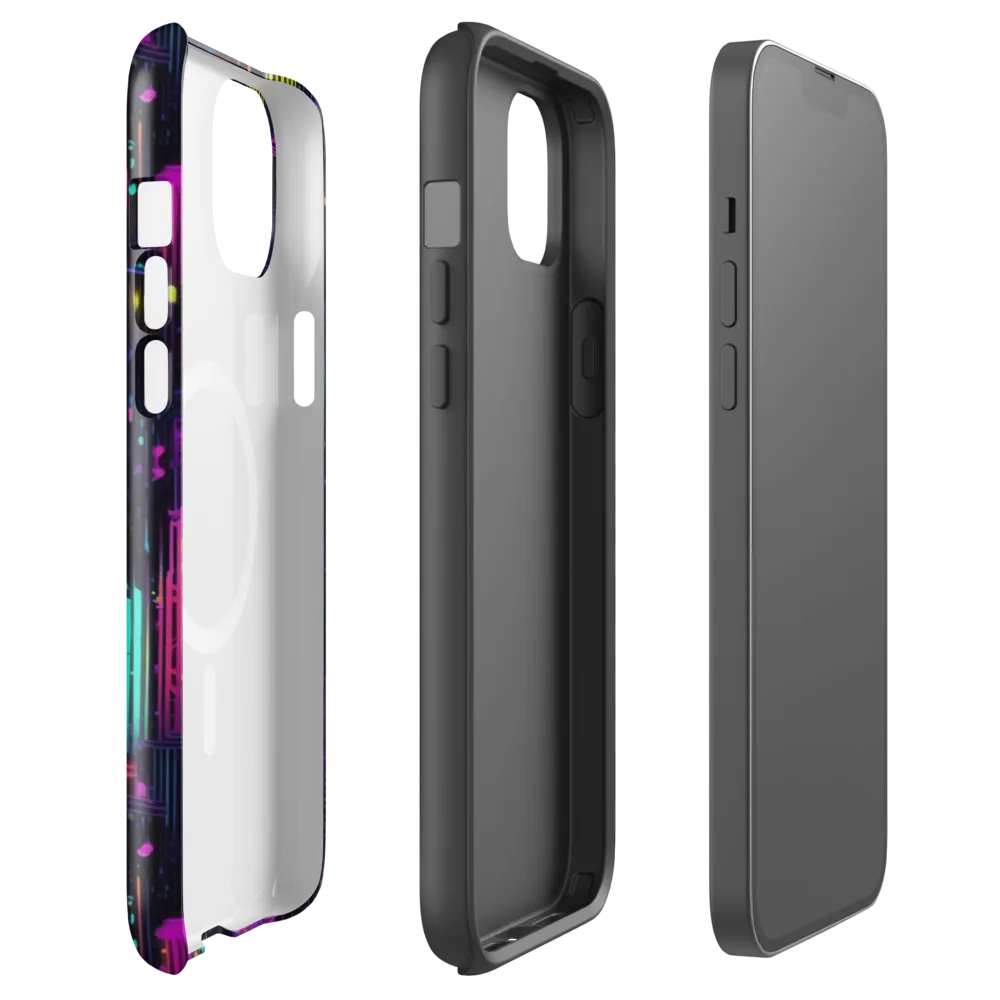 Neon Vertical on MagSafe Tough Case for iPhone® — Front