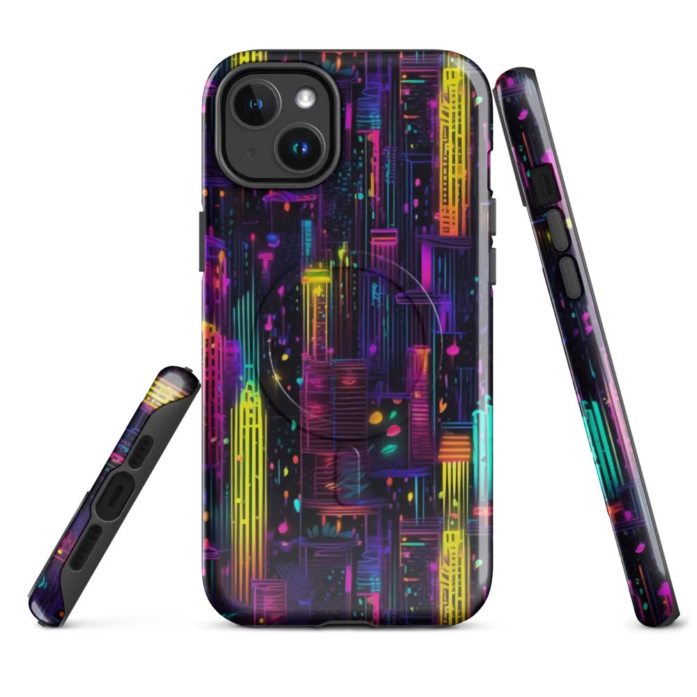 Neon Vertical on MagSafe Tough Case for iPhone® — Front