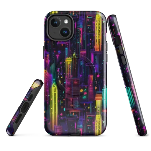 Neon Vertical on a MagSafe Tough Case for iPhone®