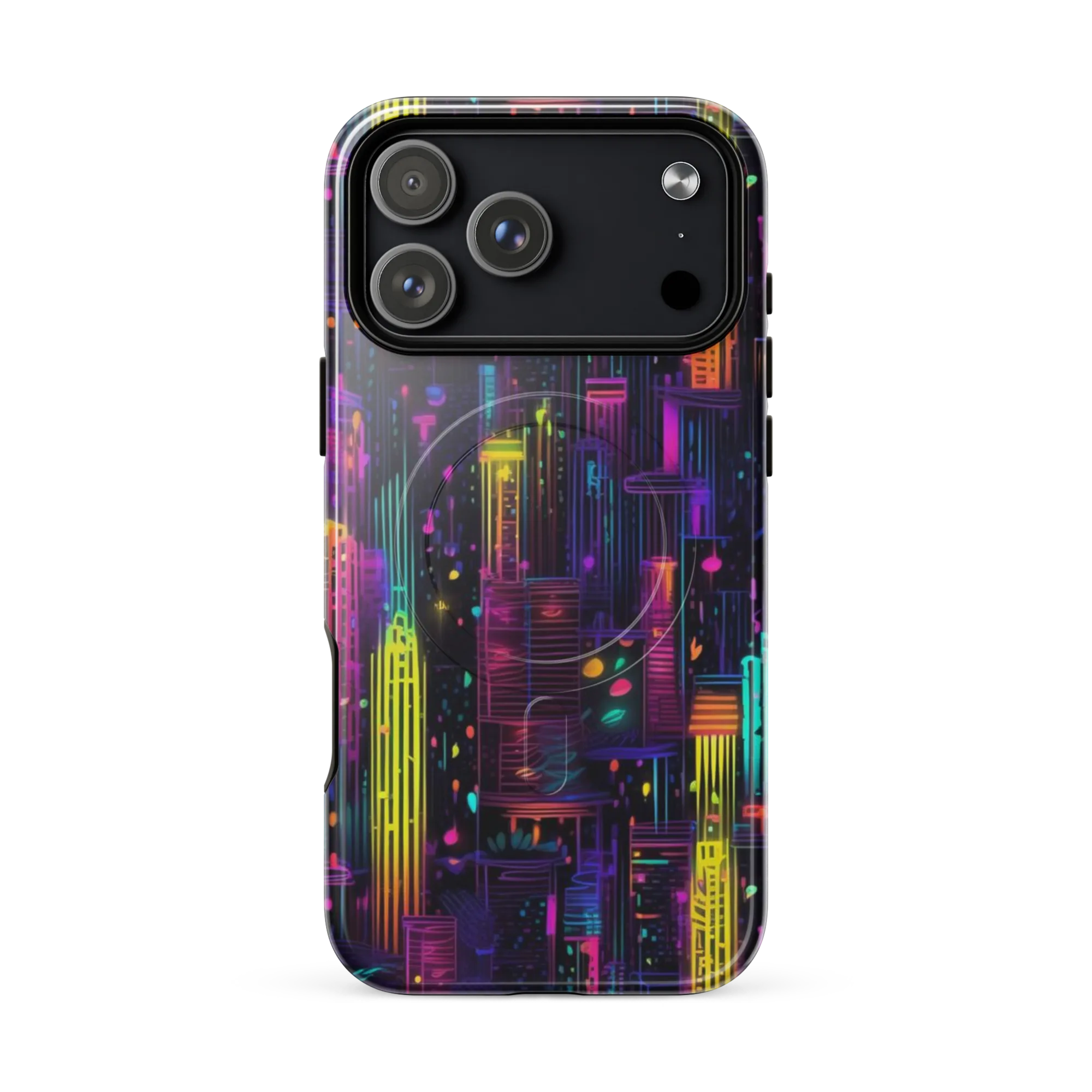 Neon Vertical on MagSafe Tough Case for iPhone® — Front