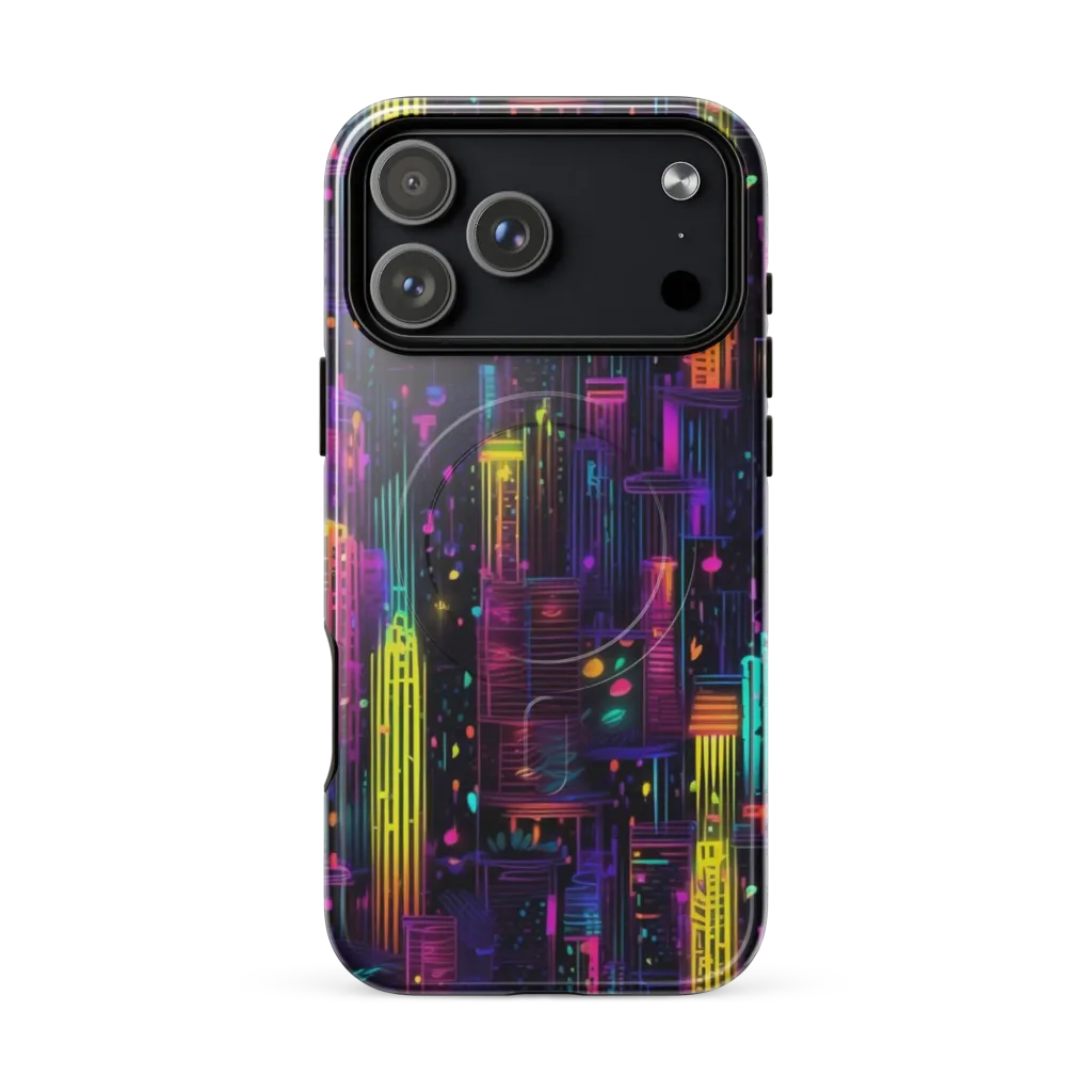 Neon Vertical on MagSafe Tough Case for iPhone® — Front