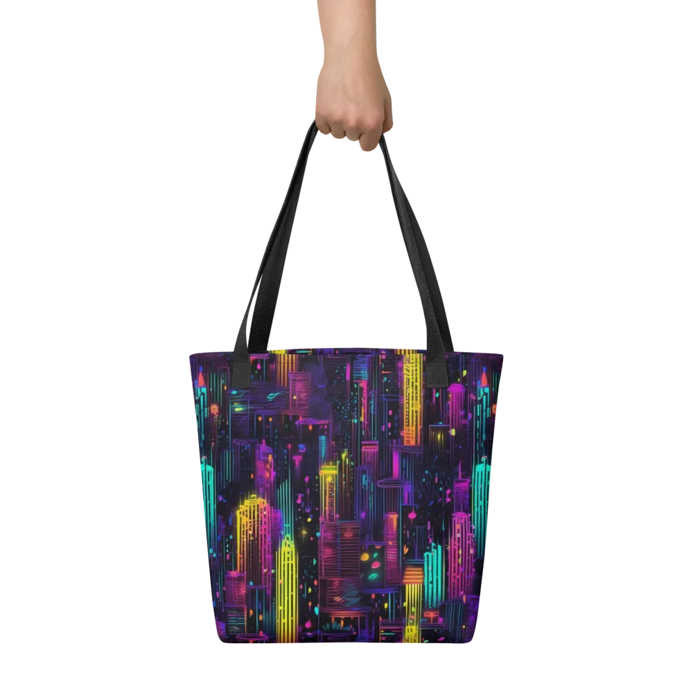 Neon Vertical on Tote Bag — Front