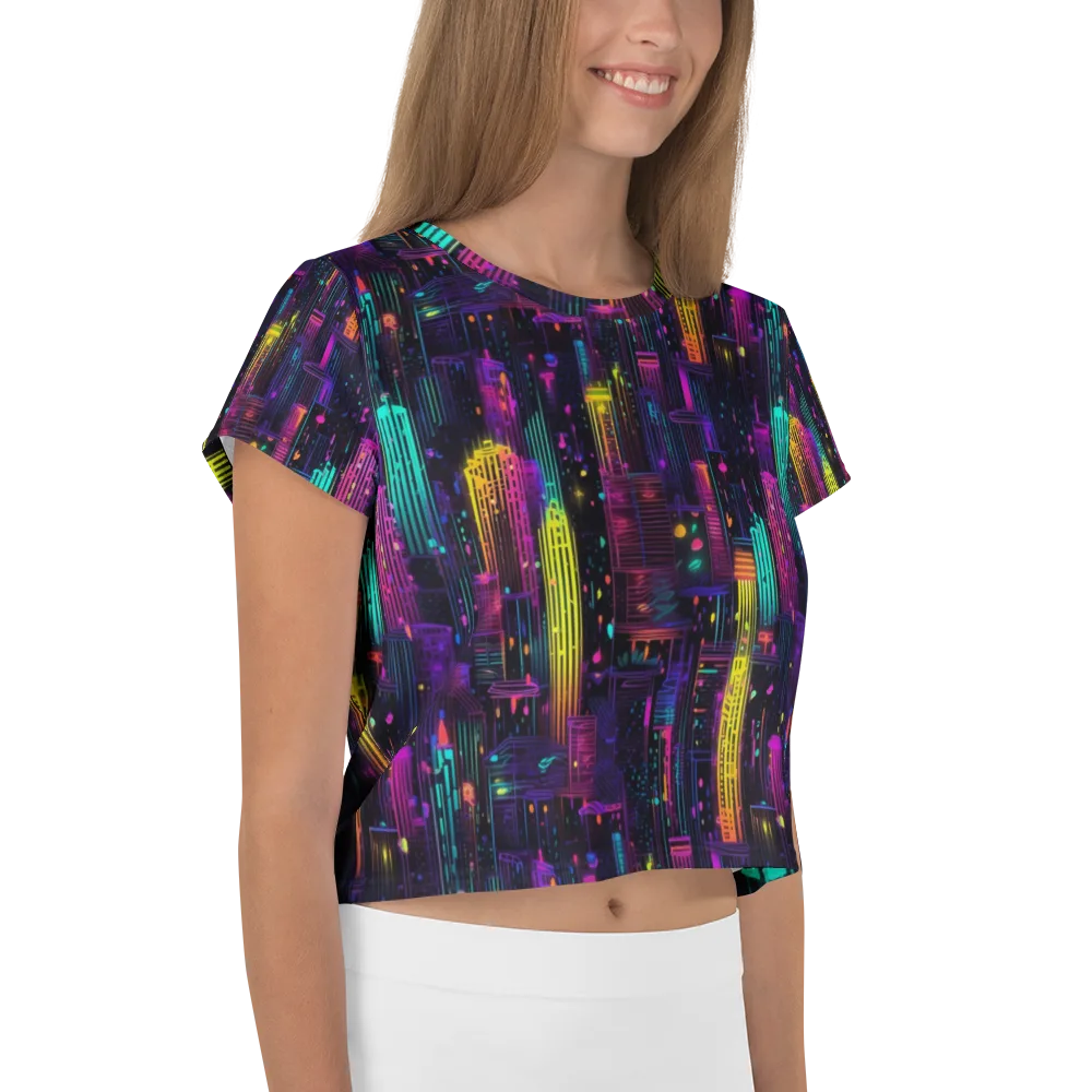 Neon Vertical on Crop Tee — Right