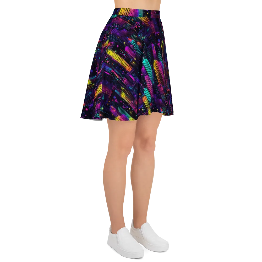 Neon Vertical on Skater Skirt — Right