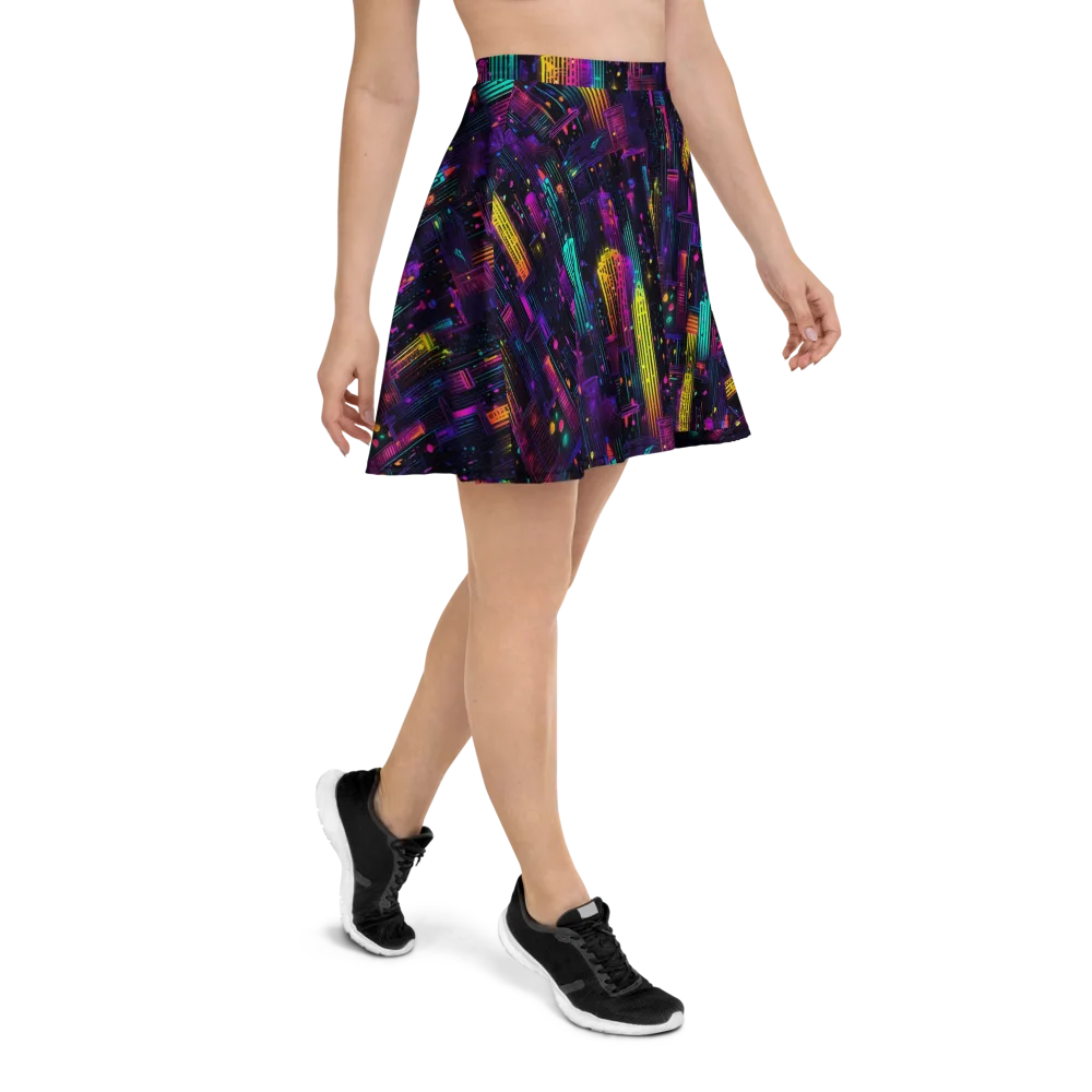 Neon Vertical on Skater Skirt — Right