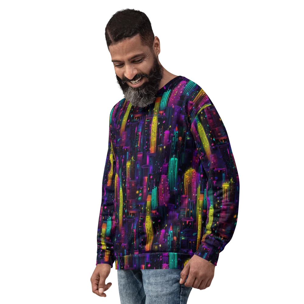 Neon Vertical on Sweatshirt — Left Front