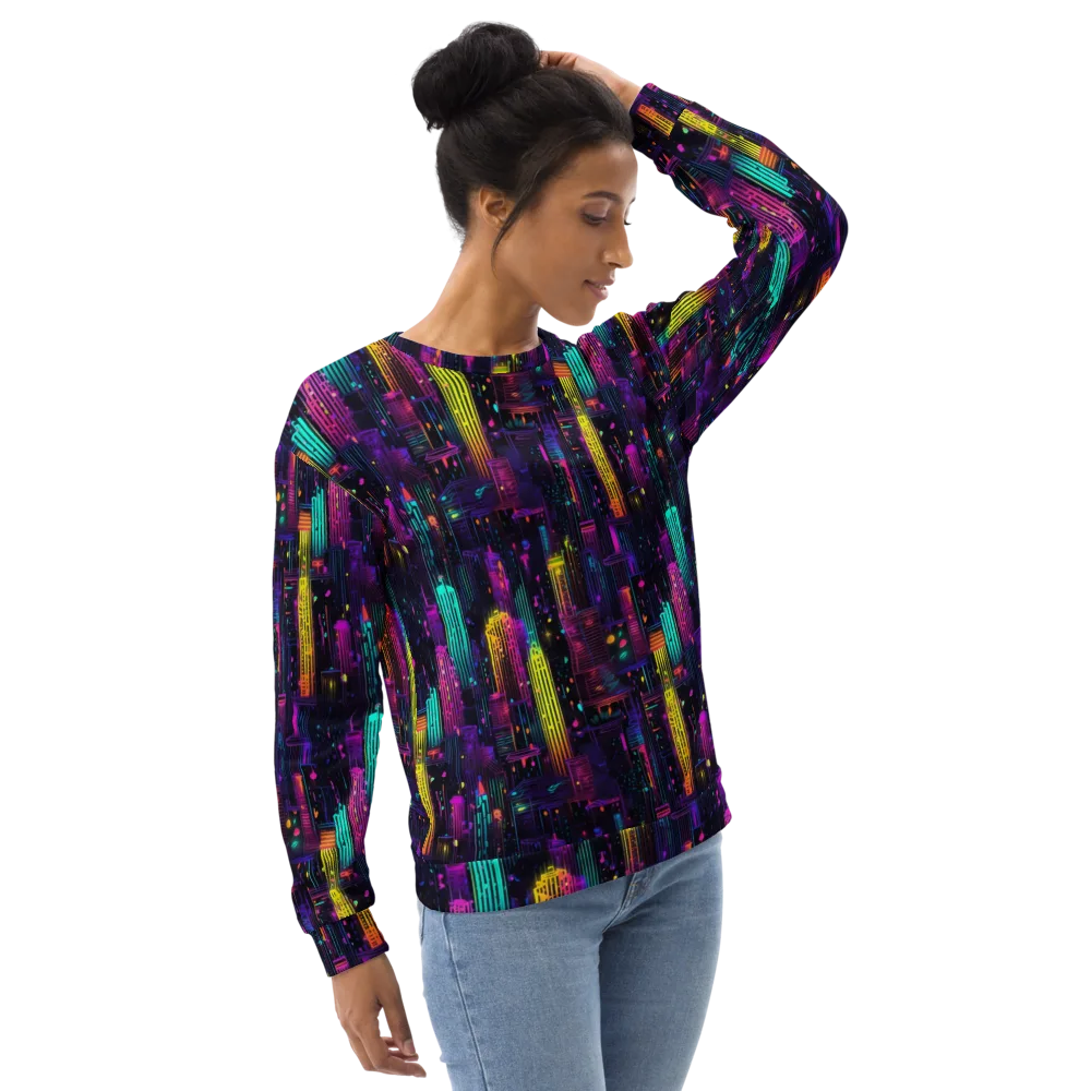 Neon Vertical on Sweatshirt — Right Front