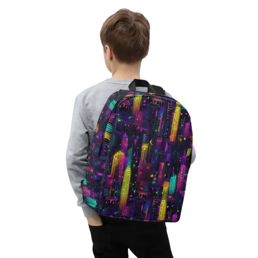 Neon Vertical on a Minimalist Backpack