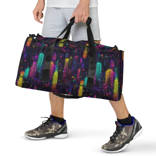 Neon Vertical on a Duffle Bag