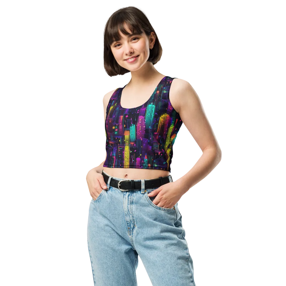 Neon Vertical on Crop Top — Front