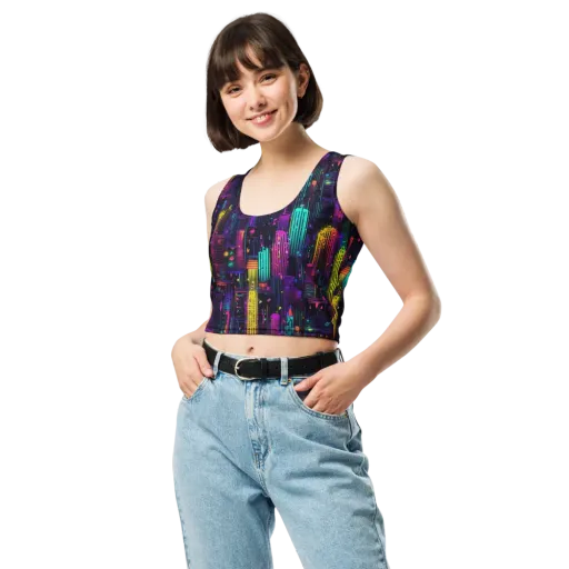 Neon Vertical on a Crop Top