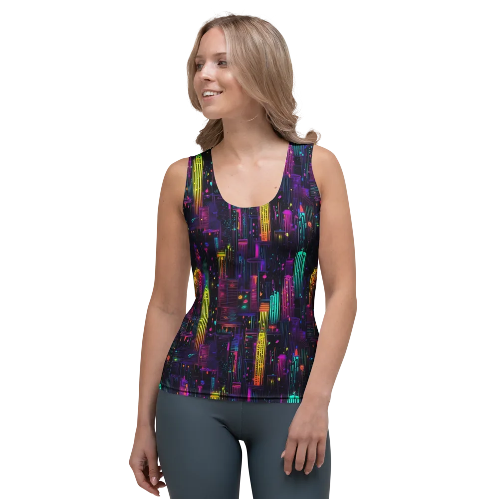 Neon Vertical on Women's Tank Top — Front