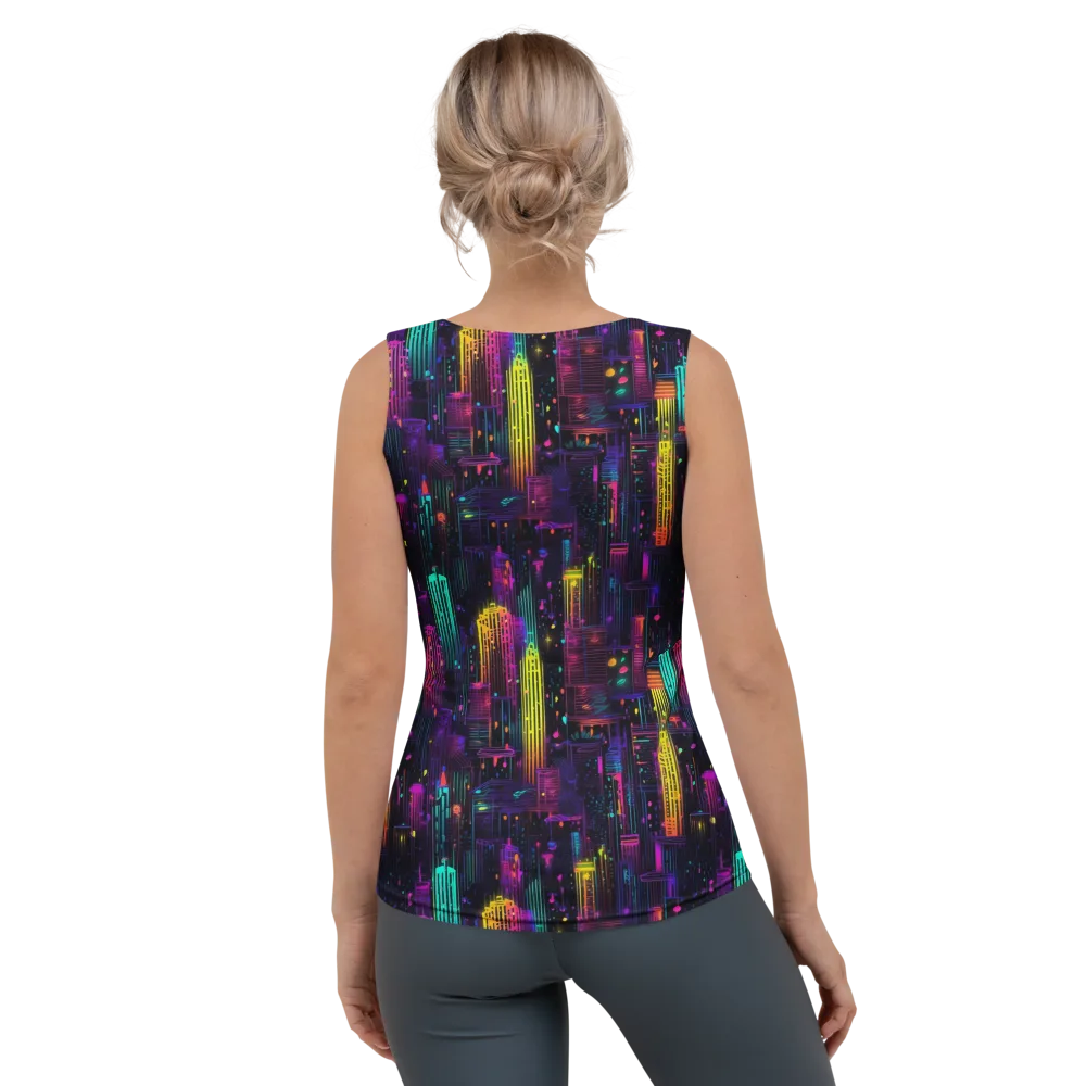 Neon Vertical on Women's Tank Top — Back