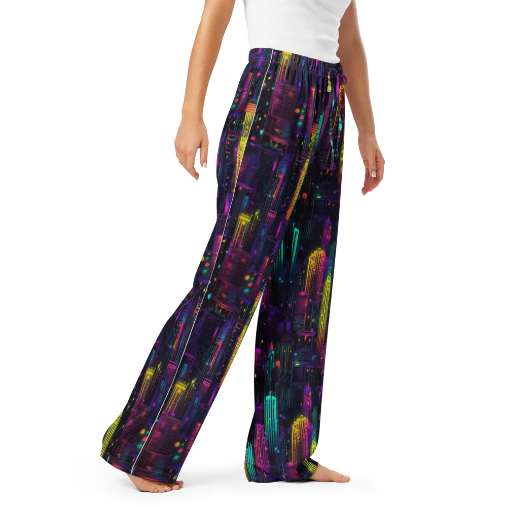 Neon Vertical on Women's Pajama Pants — Right Front