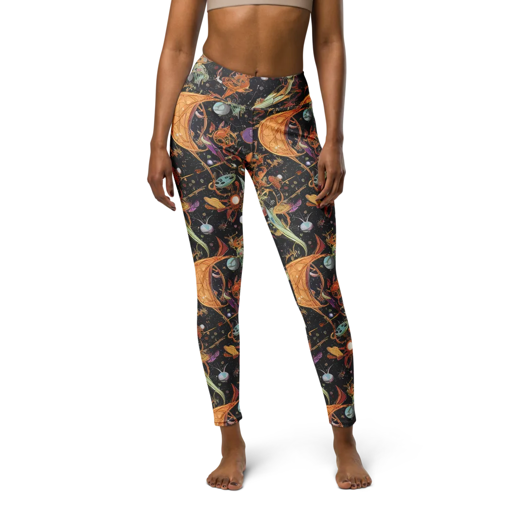 Astral Menagerie on Yoga Leggings — Front