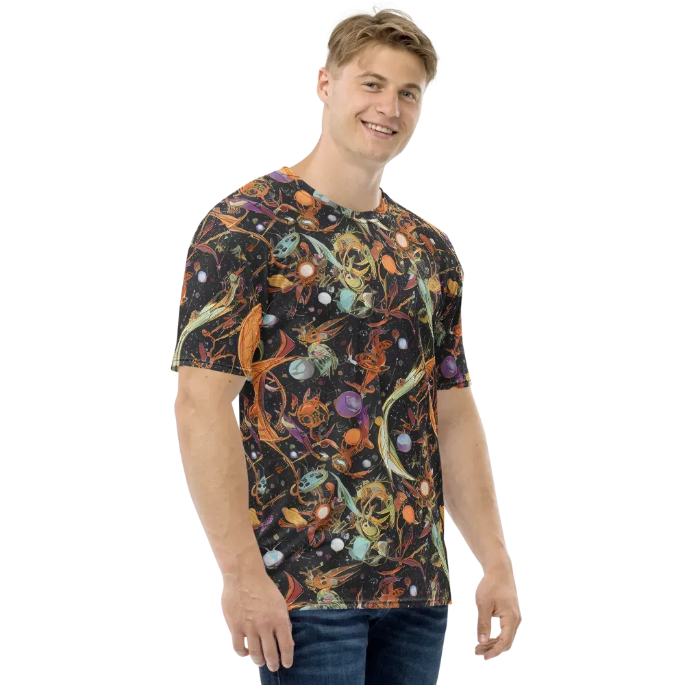Astral Menagerie on Men's Crew Neck T-Shirt — Right