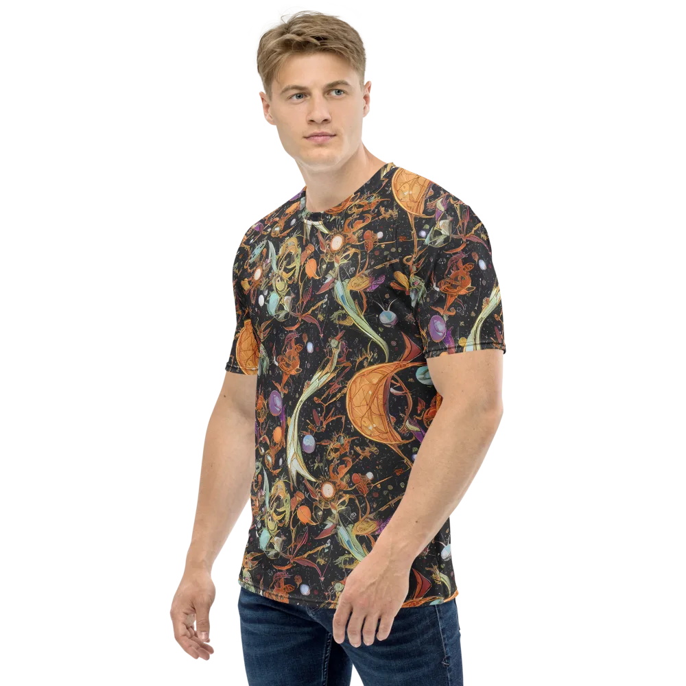 Astral Menagerie on Men's Crew Neck T-Shirt — Left