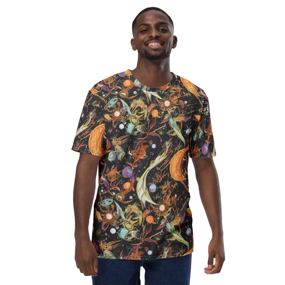 Astral Menagerie on Men's Crew Neck T-Shirt — Front