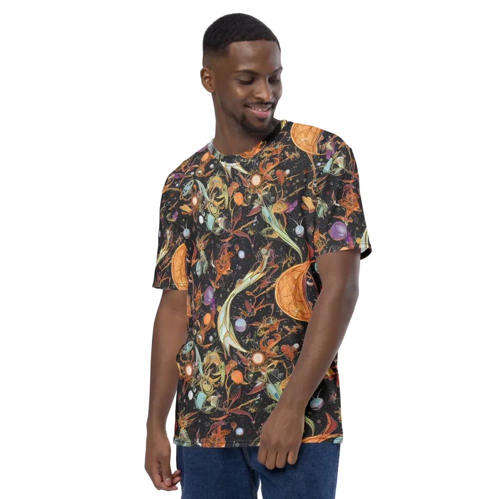 Astral Menagerie on Men's Crew Neck T-Shirt — Left