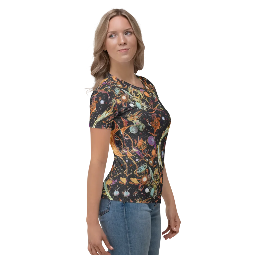 Astral Menagerie on Women's Crew Neck T-Shirt — Right