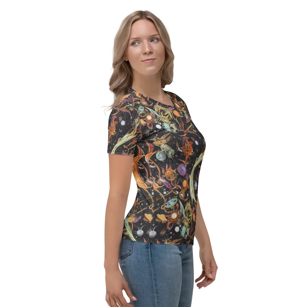 Astral Menagerie on Women's Crew Neck T-Shirt — Right