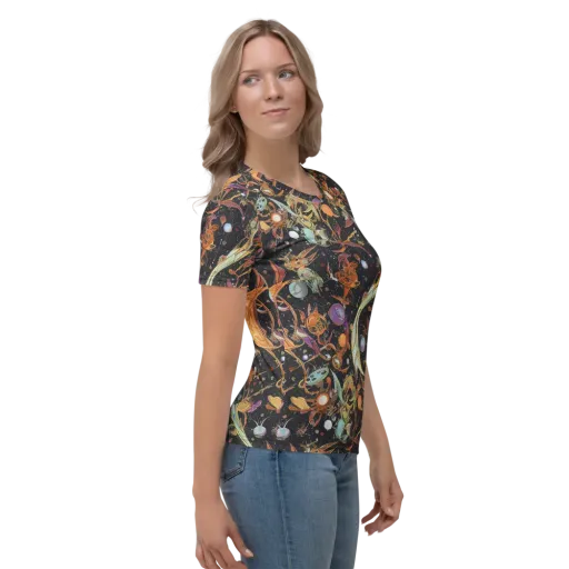 Astral Menagerie on a Women's Crew Neck T-Shirt