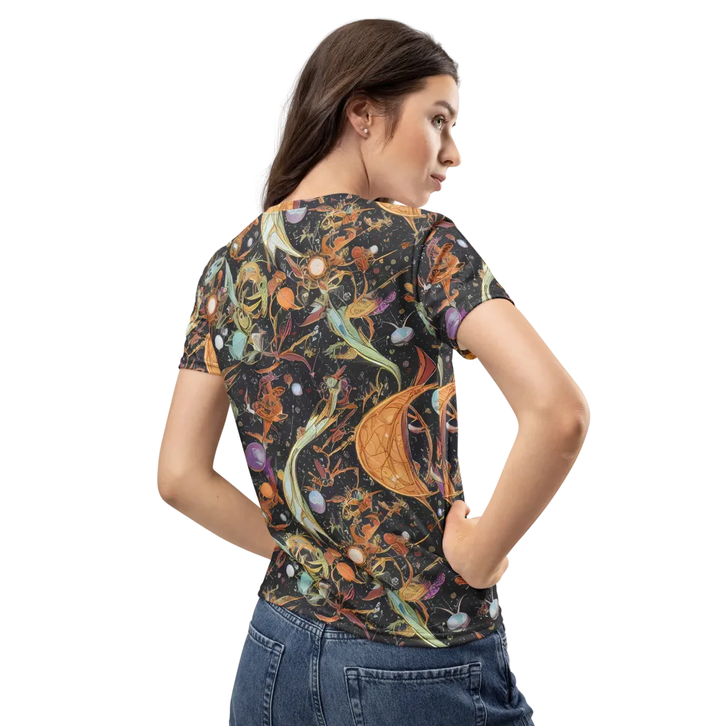 Astral Menagerie on Women's Crew Neck T-Shirt — Back