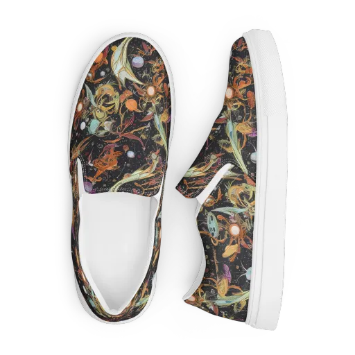 Astral Menagerie on a Men's Slip-On Canvas Shoes