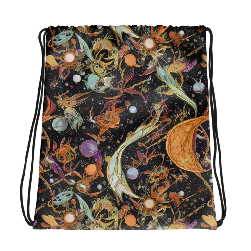 Astral Menagerie on a Drawstring Bag