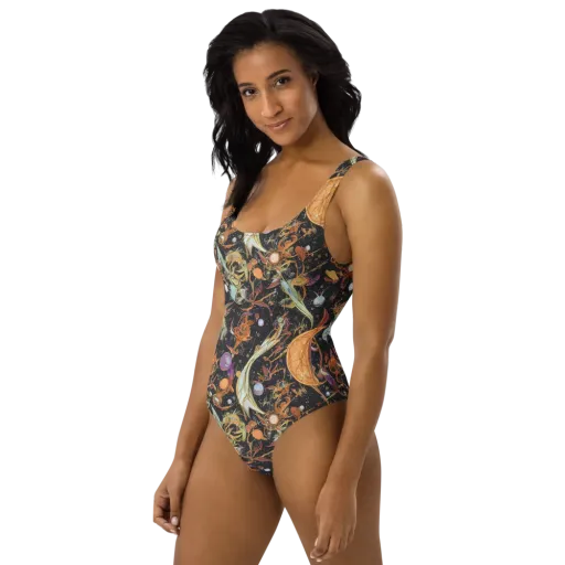 Astral Menagerie on a One-Piece Swimsuit