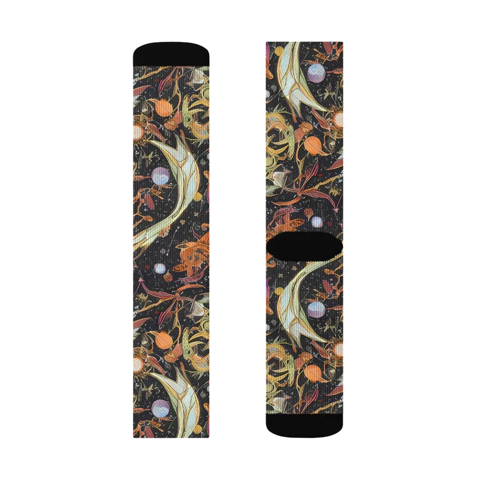 Astral Menagerie on Socks — Right Sock
