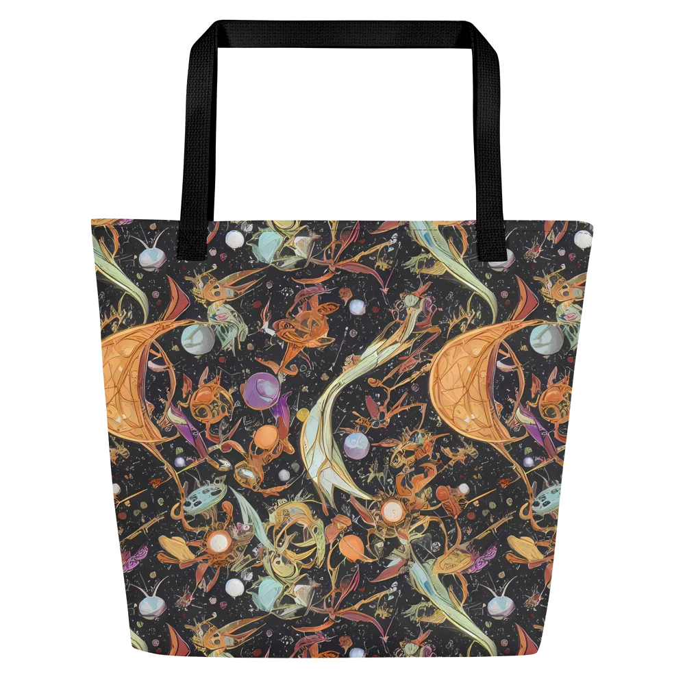 Astral Menagerie on Large Tote Bag W/ Pocket — Front