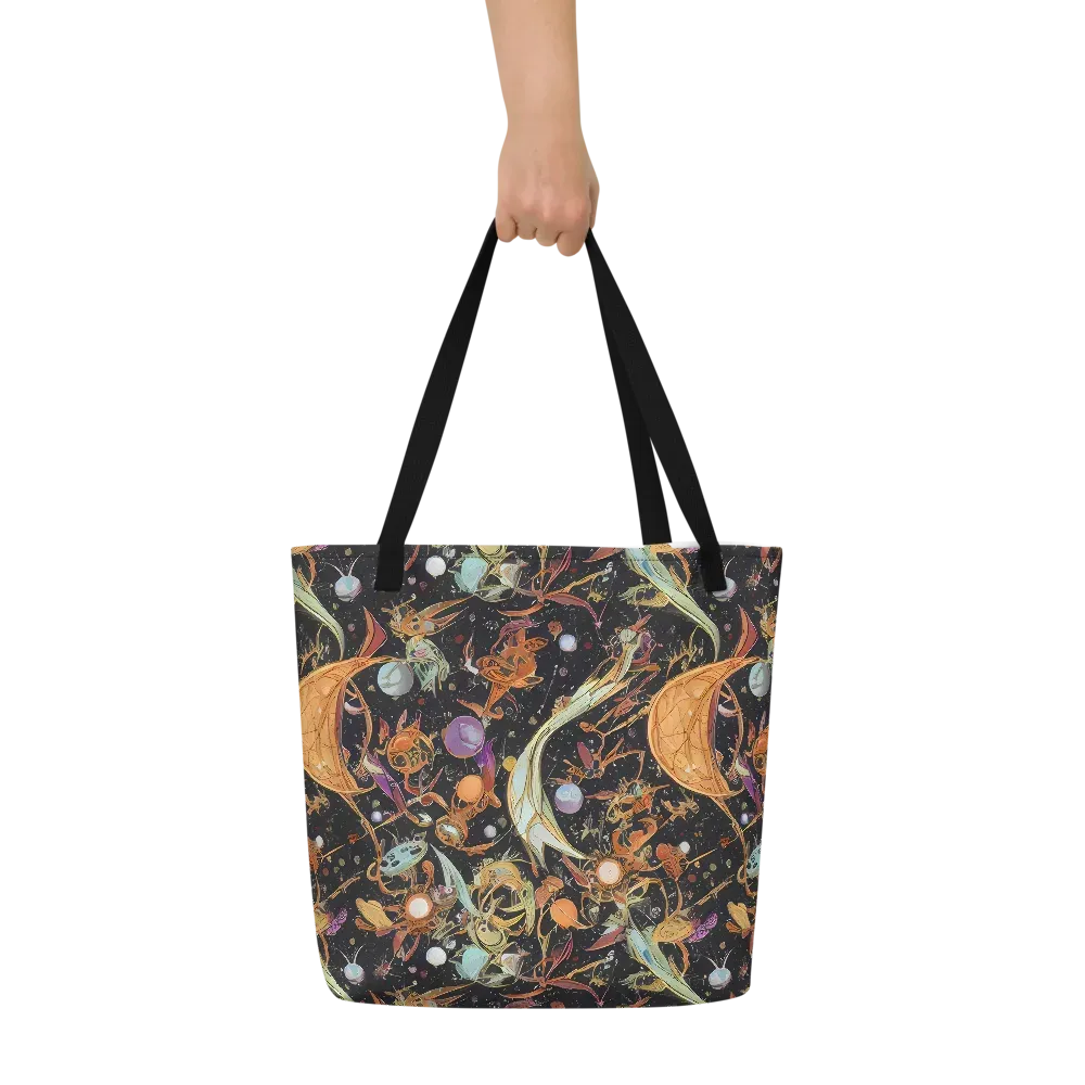 Astral Menagerie on Large Tote Bag W/ Pocket — Front