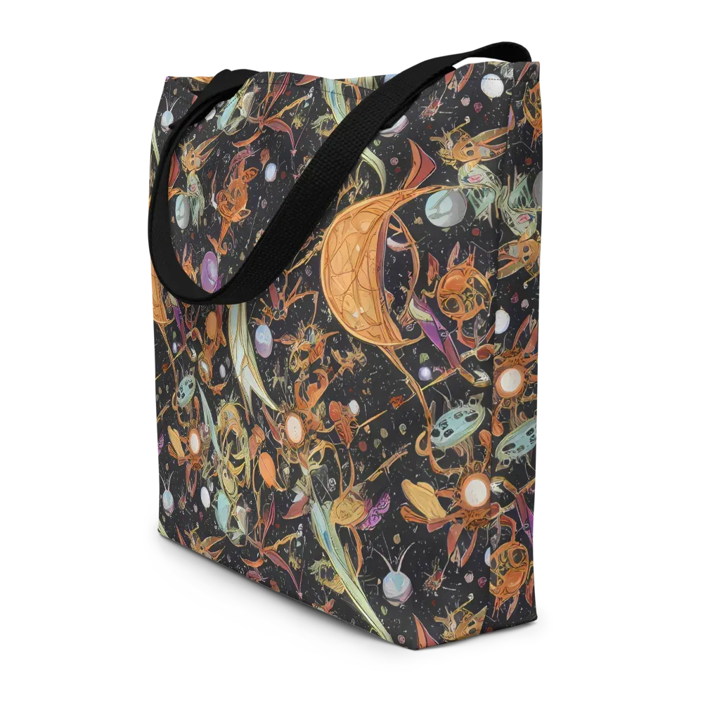 Astral Menagerie on Large Tote Bag W/ Pocket — Front