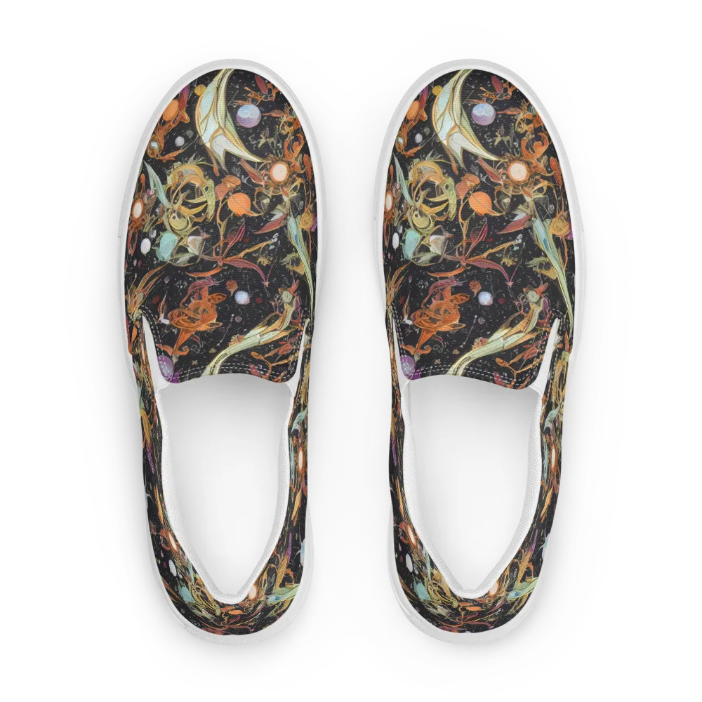 Astral Menagerie on Women's Slip-On Canvas Shoes — Front