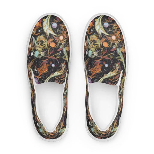 Astral Menagerie on a Women's Slip-On Canvas Shoes