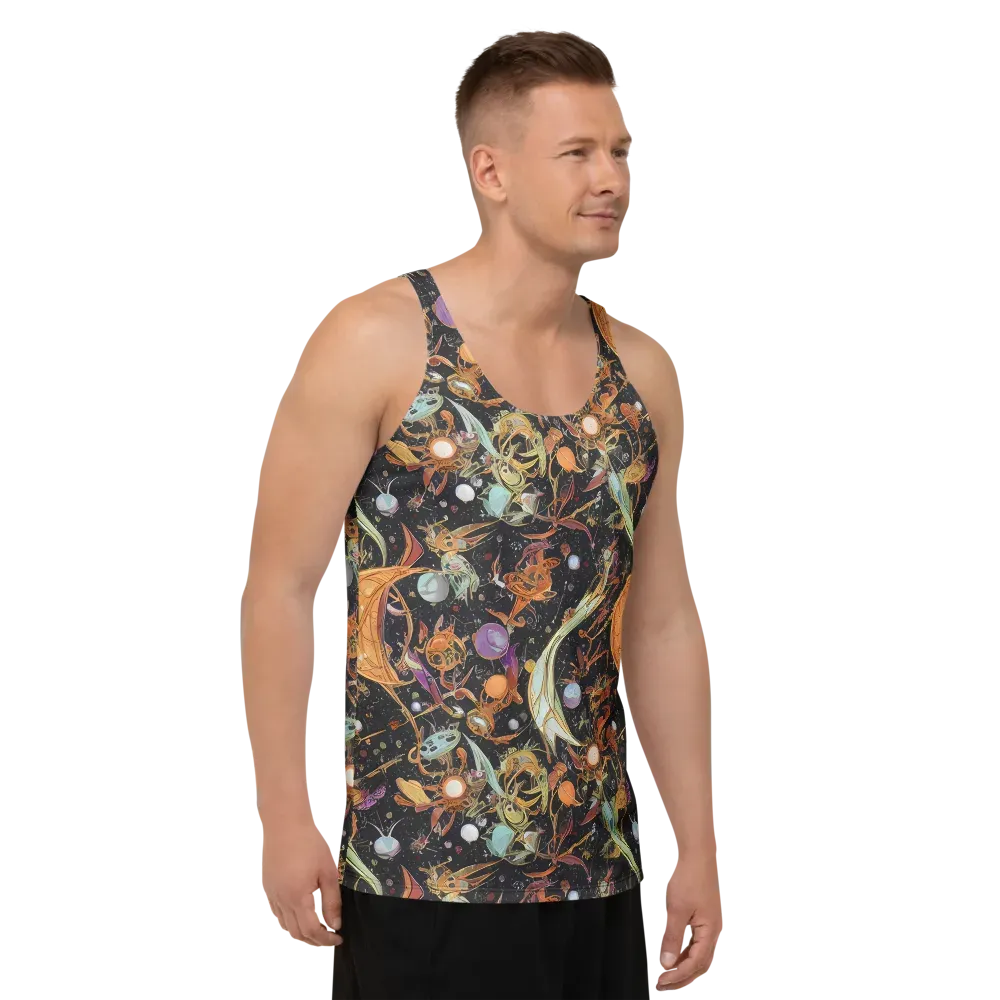 Astral Menagerie on Men's Tank Top — Right Front