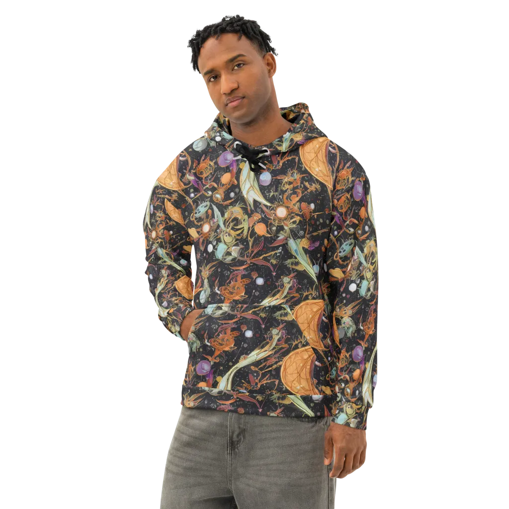 Astral Menagerie on Cotton Hoodie — Left Front