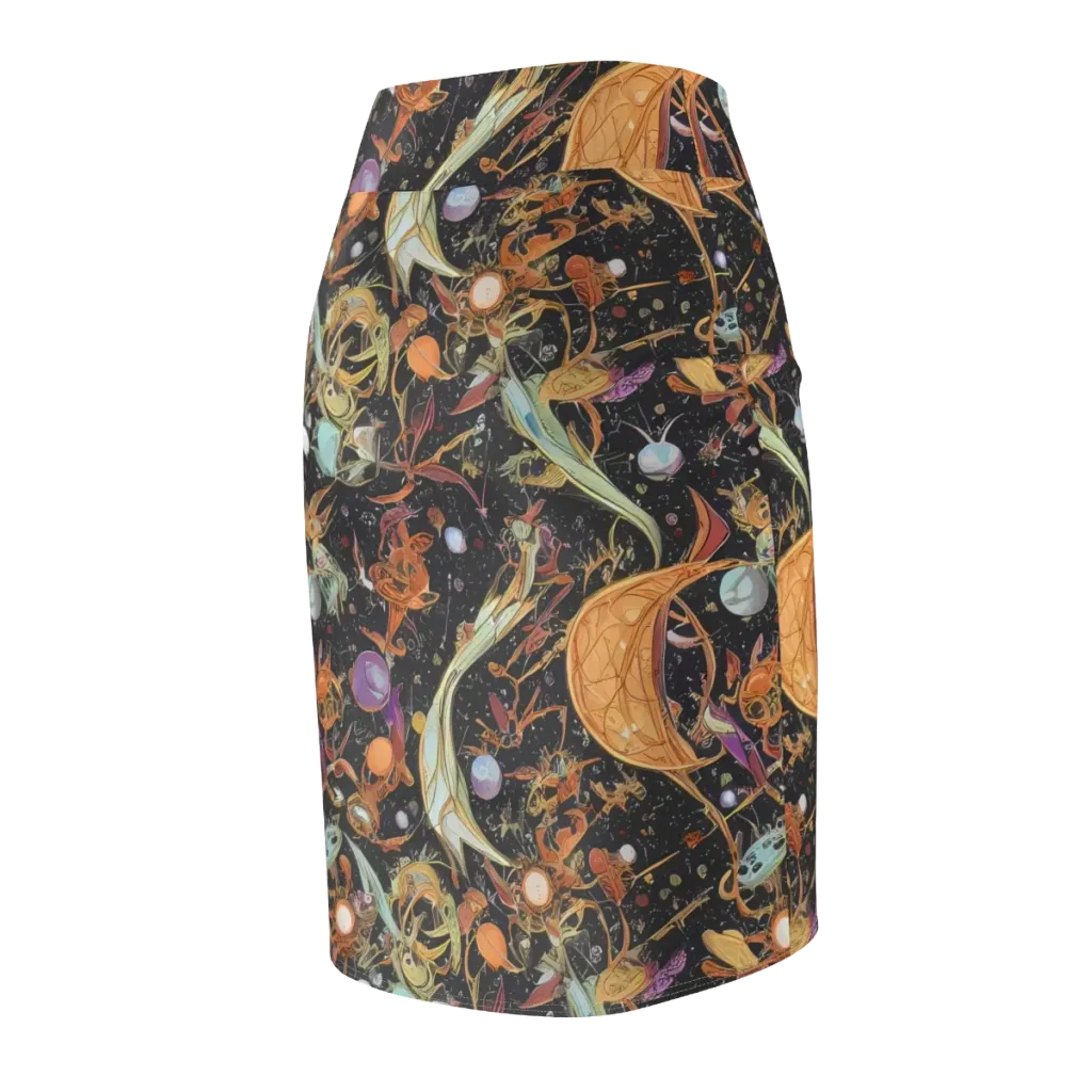 Astral Menagerie on Pencil Skirt — Back Side