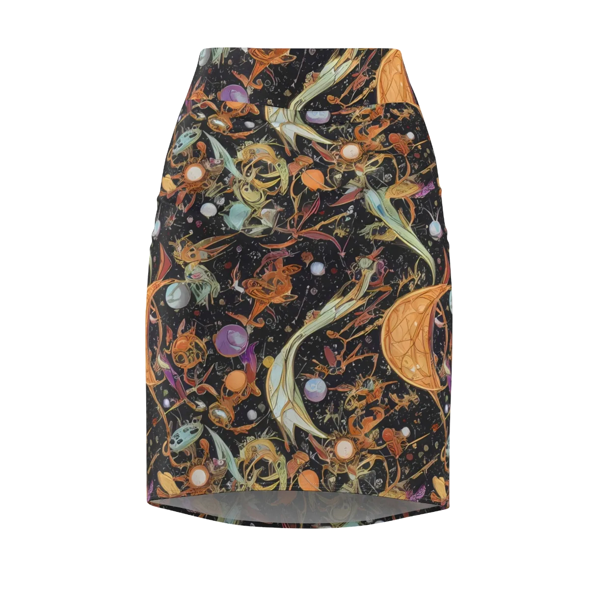 Astral Menagerie on Pencil Skirt — Front