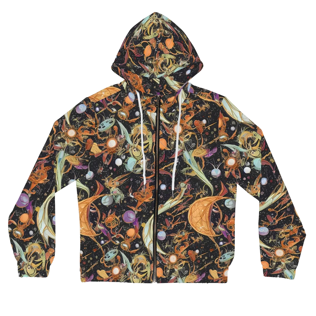 Astral Menagerie on Women's Full-Zip Hoodie — Front