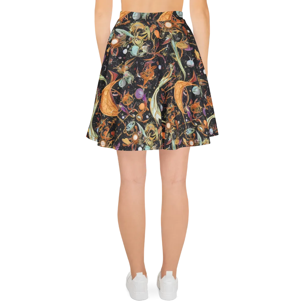 Astral Menagerie on Skater Skirt — Back