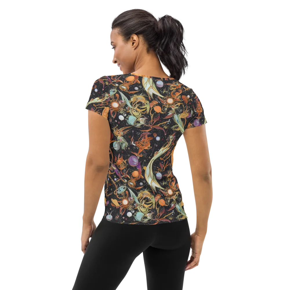 Astral Menagerie on Women's Athletic T-Shirt — Back
