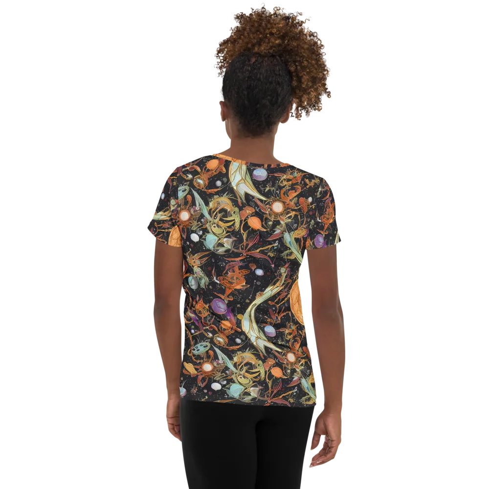 Astral Menagerie on Women's Athletic T-Shirt — Back
