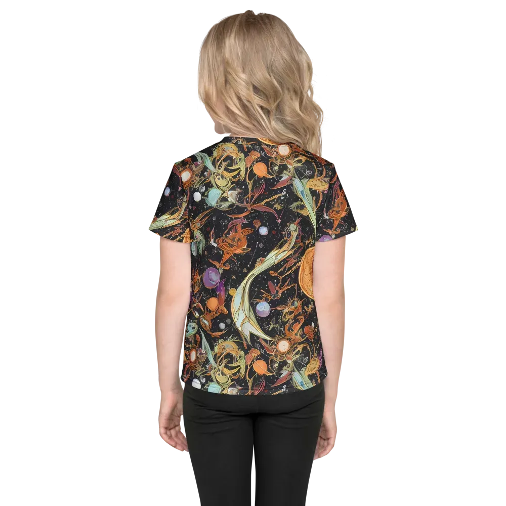 Astral Menagerie on Kids Crew Neck T-Shirt — Back