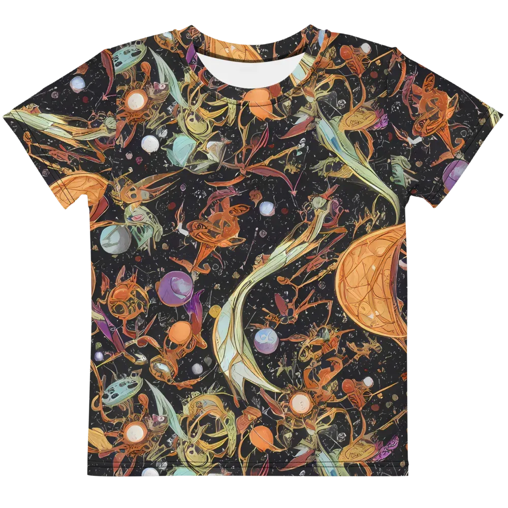 Astral Menagerie on Kids Crew Neck T-Shirt — Front