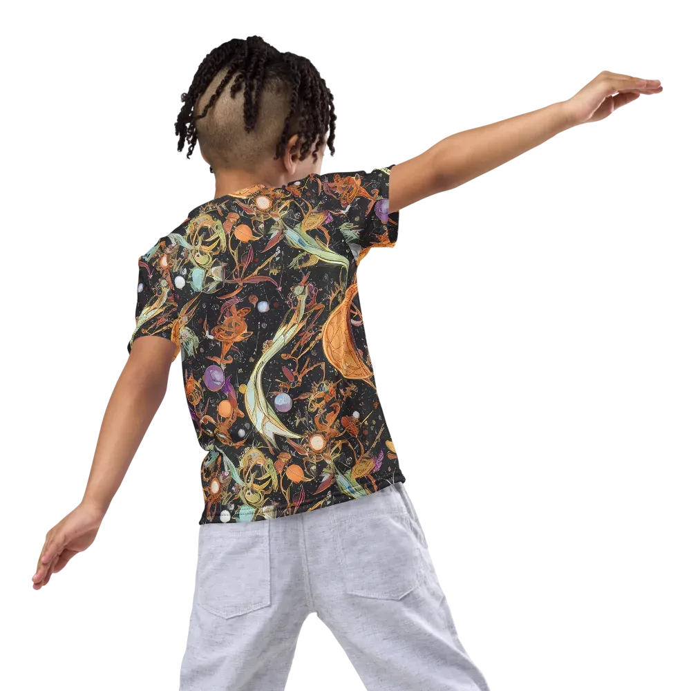 Astral Menagerie on Kids Crew Neck T-Shirt — Back