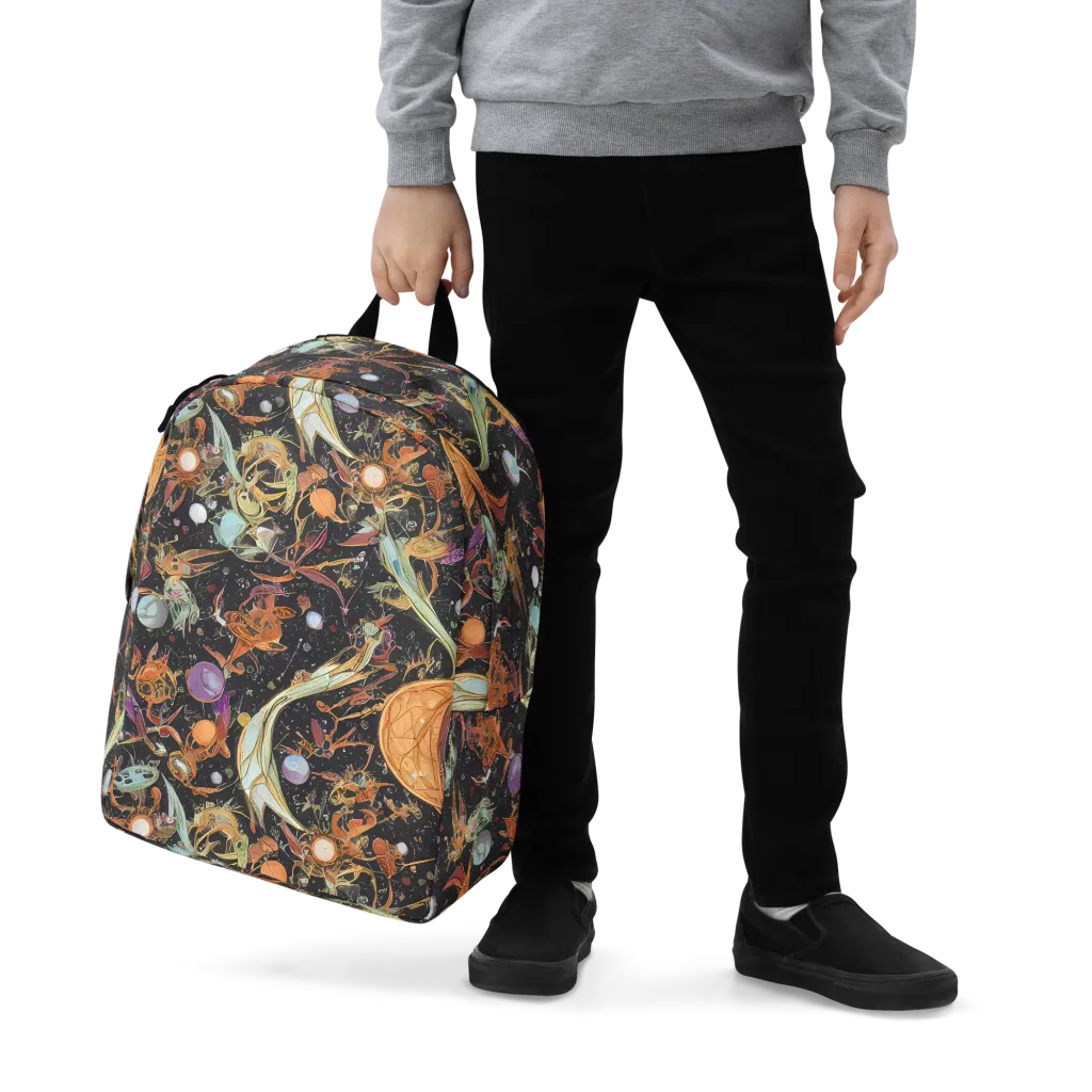 Astral Menagerie on Minimalist Backpack — Zoomed-in