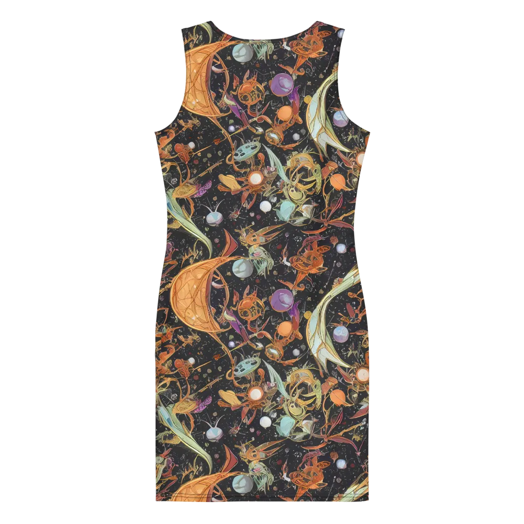 Astral Menagerie on Bodycon Dress — Back
